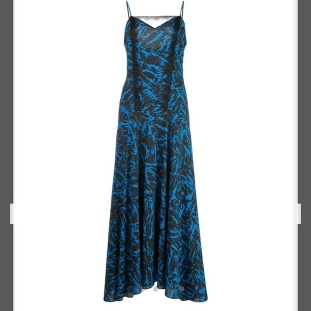 JASON WU Zebra Print Lace Trim Asymmetric Dress - Picture 4 of 14